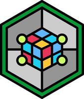 Olap Line Filled Icon vector