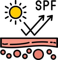 Spf Line Filled Icon vector