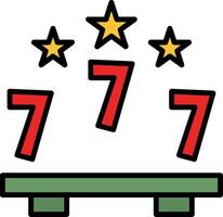 Seven Line Filled Icon vector