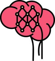 Neural Circuit Line Filled Icon vector