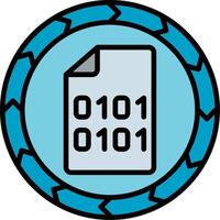 Data Line Filled Icon vector
