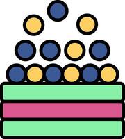 Ball Pool Line Filled Icon vector