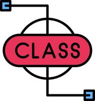 Class Line Filled Icon vector
