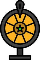 Wheel Of Fortune Line Filled Icon vector