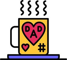 Cup Line Filled Icon vector