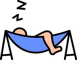 Hammock Line Filled Icon vector