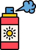 Spray Line Filled Icon vector