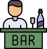 Bar Line Filled Icon vector