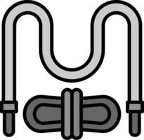 Skipping Rope Line Filled Icon vector