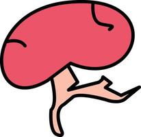 Spleen Line Filled Icon vector