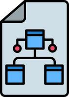 Data Model Line Filled Icon vector