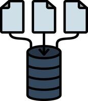 Data Line Filled Icon vector