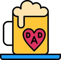 Beer Line Filled Icon vector