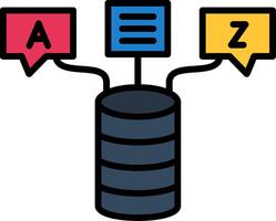 Data Line Filled Icon vector