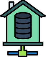 Database Line Filled Icon vector