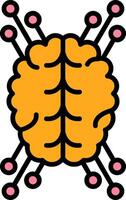 Neuroimaging Line Filled Icon vector