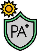 Pa Line Filled Icon vector