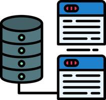 Relational Line Filled Icon vector