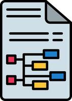 Hierarchical Line Filled Icon vector