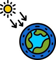Ozone Layer Line Filled Icon vector