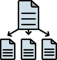 Data Transformation Line Filled Icon vector