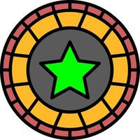 Casino Line Filled Icon vector