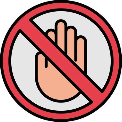 No Entry Line Filled Icon
