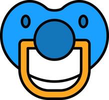 pacifier Line Filled Icon vector