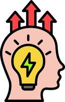 Performance Boost Line Filled Icon vector