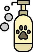 Pet Shampoo Line Filled Icon vector
