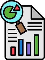 Analysis Line Filled Icon vector