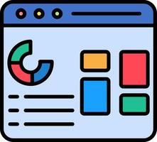 Dashboard Line Filled Icon vector