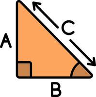 Pythagoras Line Filled Icon vector
