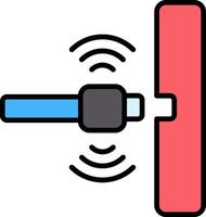 Proximity Sensor Line Filled Icon vector