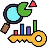 Benchmark Line Filled Icon vector