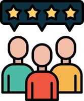 Grouping Line Filled Icon vector