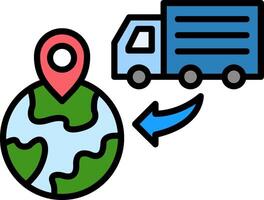 Import Line Filled Icon vector