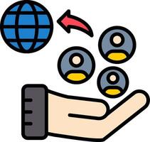 Public Service Line Filled Icon vector