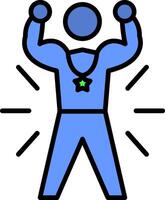 Successful Line Filled Icon vector
