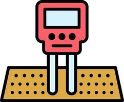 Soil Moisture Sensor Line Filled Icon vector