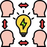 Collaboration Line Filled Icon vector