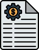 Data Content Standards Line Filled Icon vector