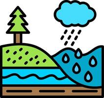 Infiltration Line Filled Icon vector