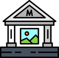 Museum Line Filled Icon vector