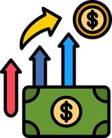 Prosperity Line Filled Icon vector