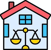 Property Line Filled Icon vector
