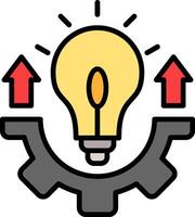 Development Line Filled Icon vector