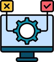 Software Testing Line Filled Icon vector