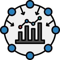 Analysis Line Filled Icon vector