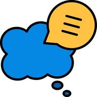 Chat Bubbles Line Filled Icon vector